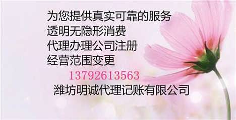 代理記賬 明誠(chéng)代理記賬 奎文泰華代理記賬公司